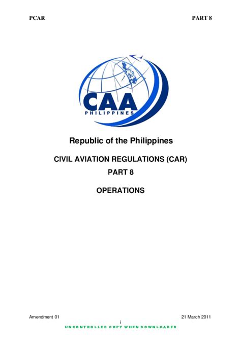 Philippine Civil Aviation Regulations .